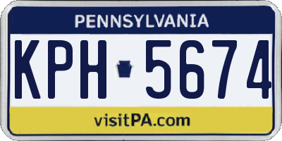 PA license plate KPH5674