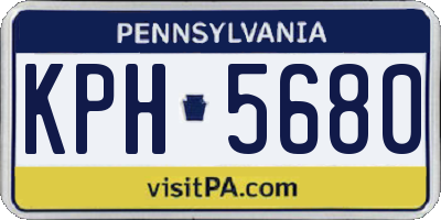 PA license plate KPH5680