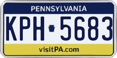 PA license plate KPH5683