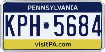 PA license plate KPH5684