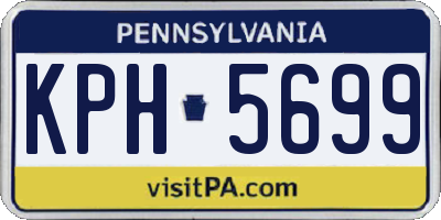 PA license plate KPH5699