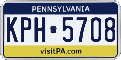 PA license plate KPH5708
