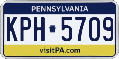 PA license plate KPH5709