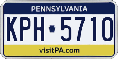 PA license plate KPH5710
