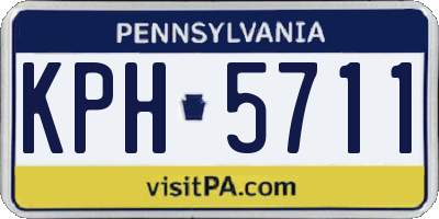 PA license plate KPH5711