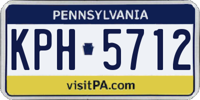 PA license plate KPH5712