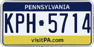 PA license plate KPH5714