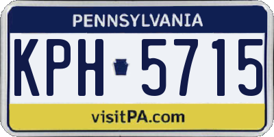 PA license plate KPH5715