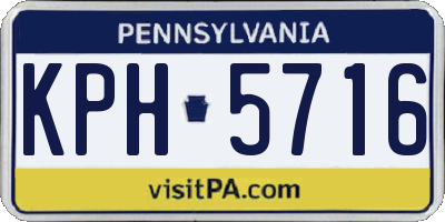 PA license plate KPH5716