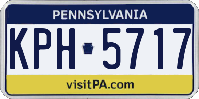 PA license plate KPH5717