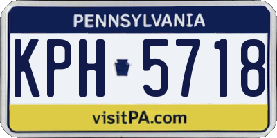 PA license plate KPH5718