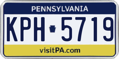 PA license plate KPH5719