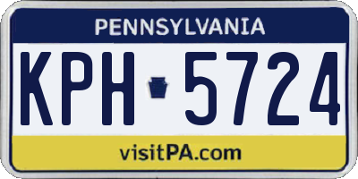 PA license plate KPH5724