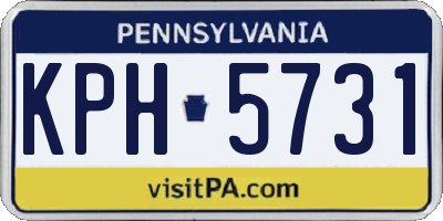 PA license plate KPH5731