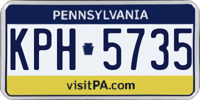 PA license plate KPH5735