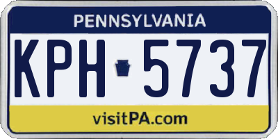 PA license plate KPH5737