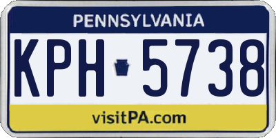 PA license plate KPH5738