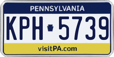 PA license plate KPH5739