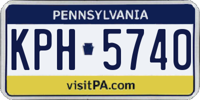 PA license plate KPH5740