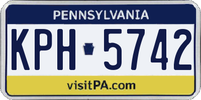PA license plate KPH5742