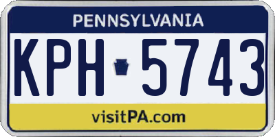PA license plate KPH5743