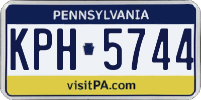 PA license plate KPH5744