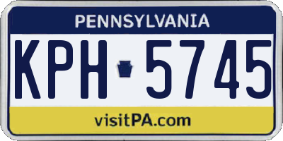 PA license plate KPH5745
