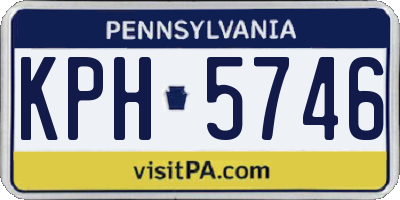 PA license plate KPH5746
