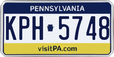 PA license plate KPH5748