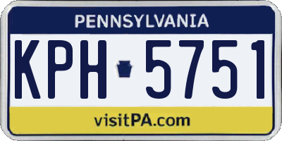 PA license plate KPH5751