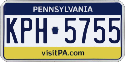 PA license plate KPH5755