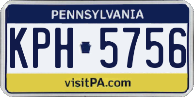 PA license plate KPH5756