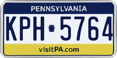 PA license plate KPH5764