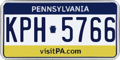 PA license plate KPH5766