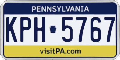 PA license plate KPH5767
