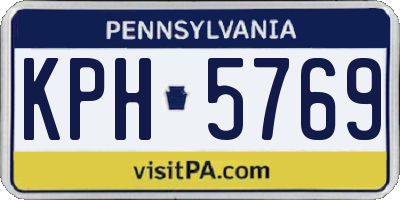 PA license plate KPH5769