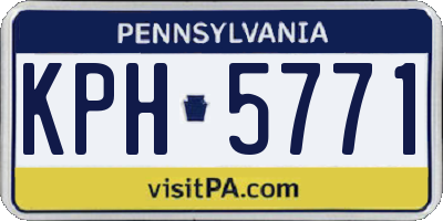PA license plate KPH5771
