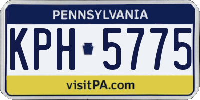 PA license plate KPH5775