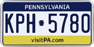 PA license plate KPH5780