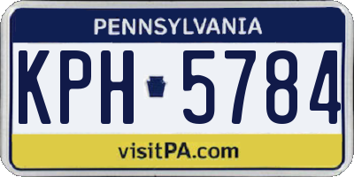PA license plate KPH5784