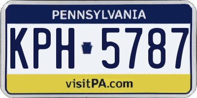 PA license plate KPH5787
