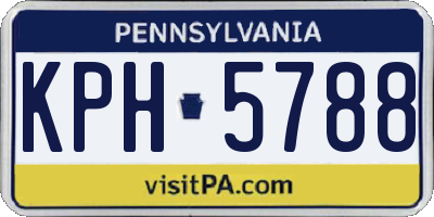 PA license plate KPH5788