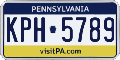 PA license plate KPH5789