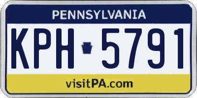 PA license plate KPH5791