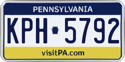 PA license plate KPH5792
