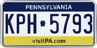 PA license plate KPH5793
