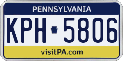 PA license plate KPH5806