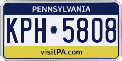 PA license plate KPH5808