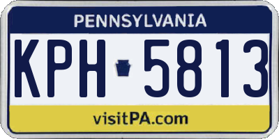 PA license plate KPH5813