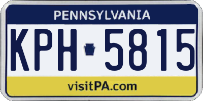 PA license plate KPH5815